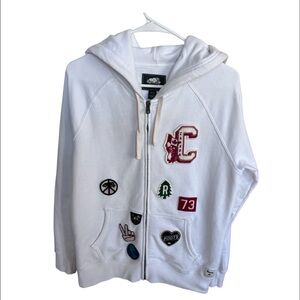 Roots White Patch Hoodie ~ Women’s XS ~ New